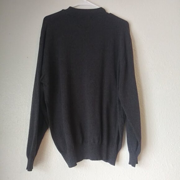 Knightsbridge men's size L dark gray sweater - Picture 4 of 15